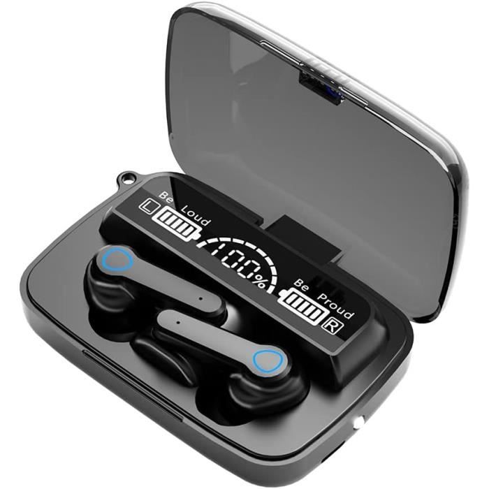 Écouteurs Sans Fil Bluetooth 5.3 Sport 2023 – IPX7 Étanche Douche & Running, Micro HD, 40H Autonomie, Assistant Vocal, Son HiFi Stéréo Avec Crochet Anti-Chute