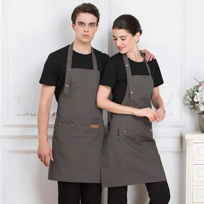 Tablier De Barbecue Réglable Avec Poches Pratiques Et Gants Résistants