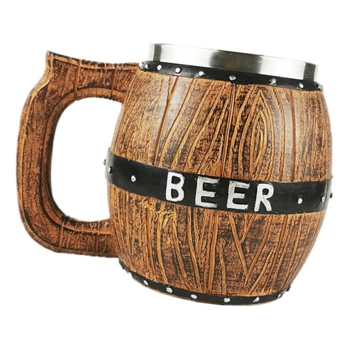 Lot De 3 Gobelets En Bois Rétro 150ml - Tasses à Bière, Vin Et Eau Naturelles