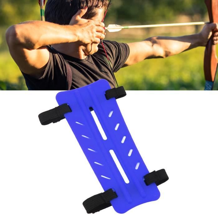 NEUF Protège-bras d'arc Protège-bras de tir à l'arc en caoutchouc,  accessoires de chasse avec 2 boucles de sangle pour adultes -ABI