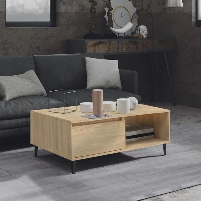 vidaXL Table basse chêne sonoma 90x60x35 cm bois dingénierie 806007