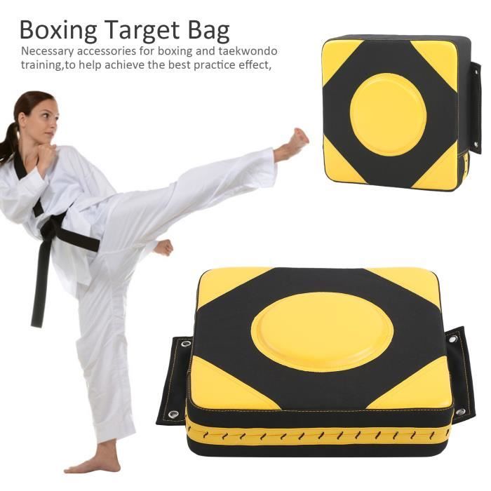 Sac de Boxe Frappe Mural PU Cible Combat Sac d Entra nement Fitness Maison Sanda Taekwondo Jaune noir