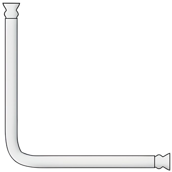 WENKO Barre de Douche Angle Universelle, tringle douche angle, Ø 2,5 cm, longueur adaptable, Blanc