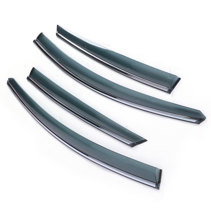 Lot De 4 Déflecteurs D’air Pour VW Tiguan MK2 (2016-2023) - Pare-pluie Et Pare-soleil Noir - Installation En Canal - 12