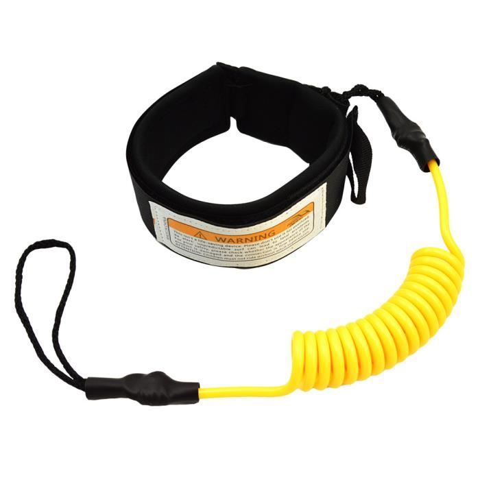 Fityle Dragonne Leash Enroulée TPU 4,27 Pieds - Laisse De Planche De Surf Et Paddle Haut De Gamme, Résistante Et Élastique Pour Surf, SUP Et Sports Nautiques