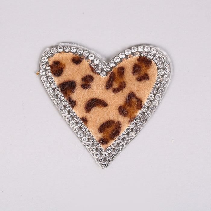 BROCHE COEUR Léopard