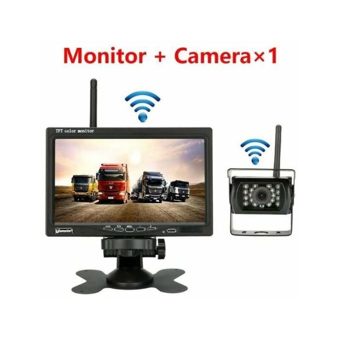 Écran LCD 7 Pouces Pour Caméra De Recul - Rétroviseur Moniteur Vidéo, Priorité Inversion, Protection Court-circuit
