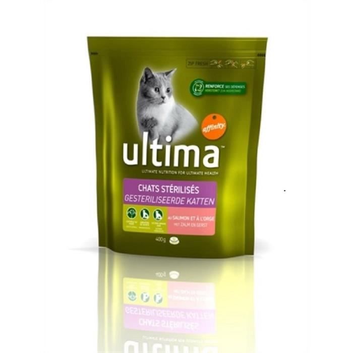 ULTIMA Croquettes stérilisées au saumon Pour chat 400G Cdiscount