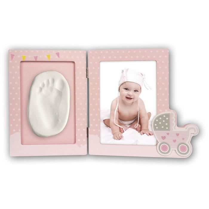 Cadre Photo Rose Bebe A Empreinte 13x18cm Fille Cdiscount Maison