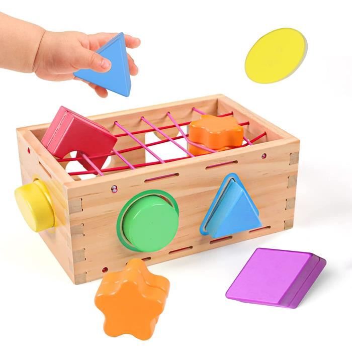 Jouet éducatif - Marteler - Banc en bois - Motricité fine - Couleurs