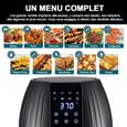 stanew new air fryer 5.5 litre 1400 watt home 8 great functions, no fumes, thermostat timer touch screen, comes with recipes-1