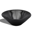Vasque en céramique - VIDAXL - Rond - Noir - Design moderne et élégant-1