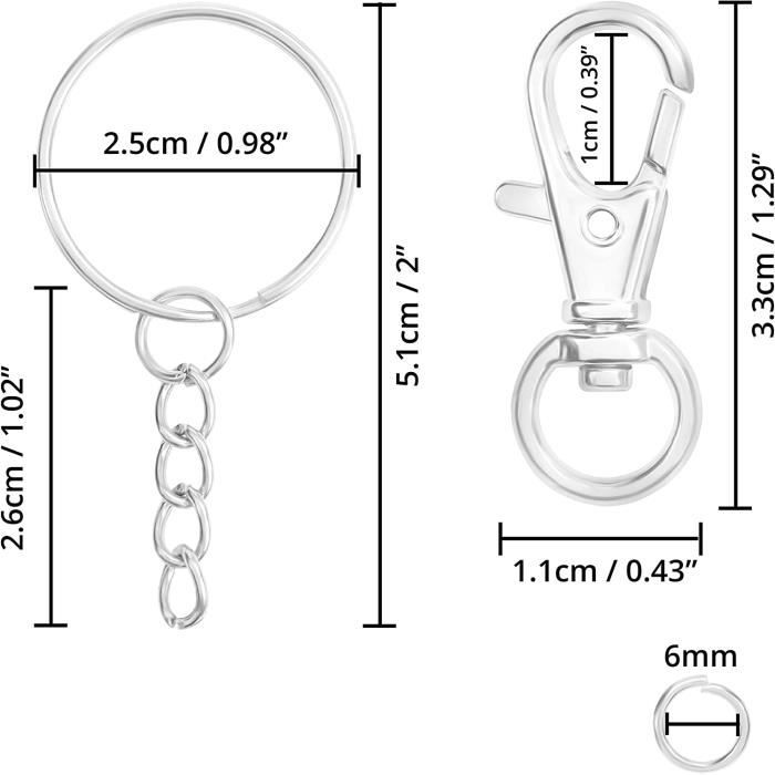 Csirnto Anneaux pour Sac a Main 32 Pièces 32mm Mousqueton Sac a Main Porte-clés en Métal Anneaux Csirnto Anneaux pour Sac a Main 32 Pièces 32mm Mousqueton Sac a Main Porte-clés en Métal Anneaux