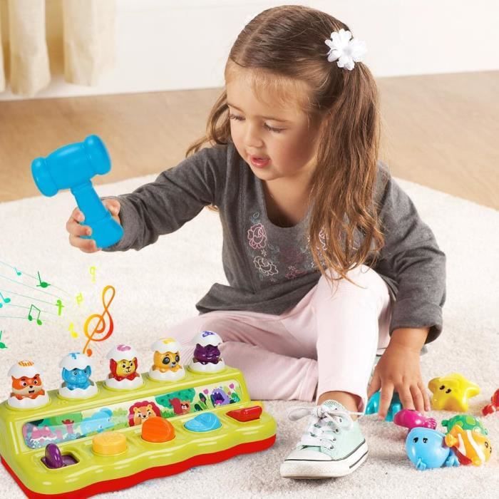 Jouet Bebe 1 an, Jouet Montessori avec Musique et Lumières Pop Up Animaux,  pour Bébé 1-3 Ans Cadeau Les Cadeaux d'anniversaire Noël - Cdiscount Jeux -  Jouets