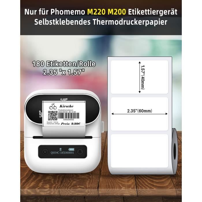 M220 Étiqueteuse thermique portable - Imprimante d'étiquettes