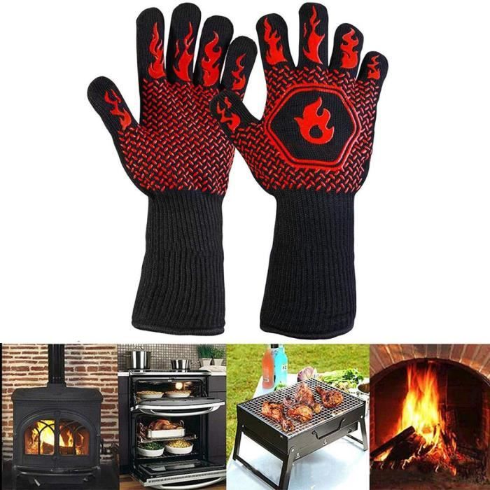 Gants coupe - feu barbecue gants coupe - barbecue gants antidérapants en  silicone (noir) - Cdiscount Maison