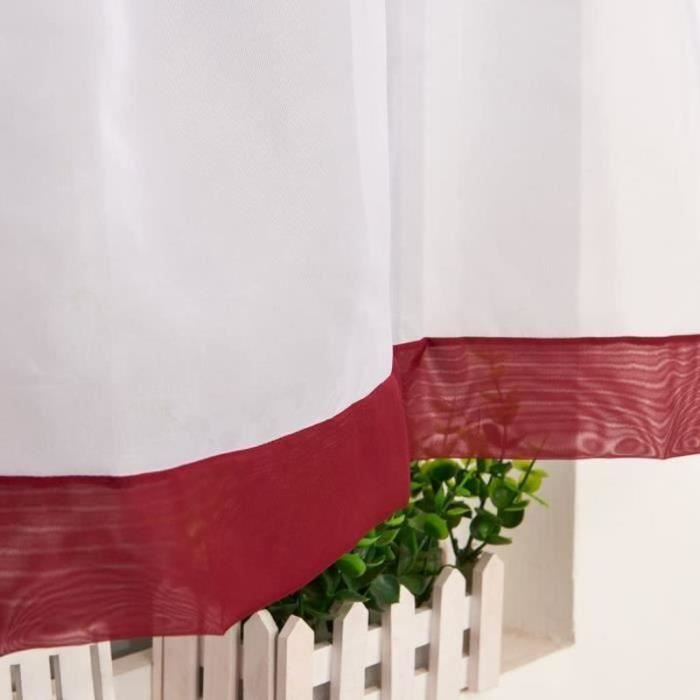 Store Romain Lin Aspect Floral Campagnard Blanc 140x90 Cm - Sans Perçage, Style Maison De Campagne