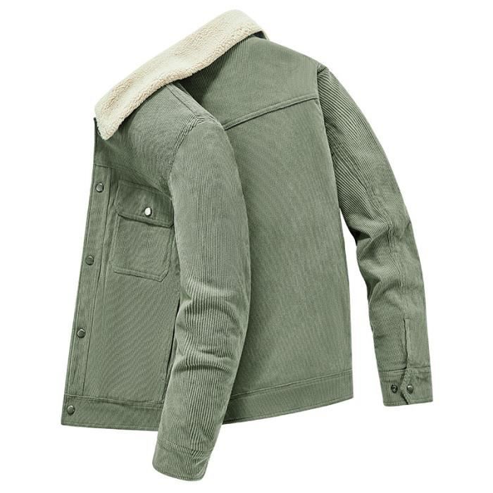 Veste velour sales vert homme