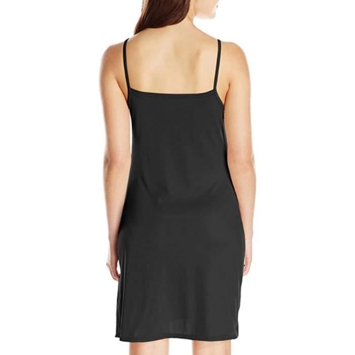 Fond de sales robe noir coton