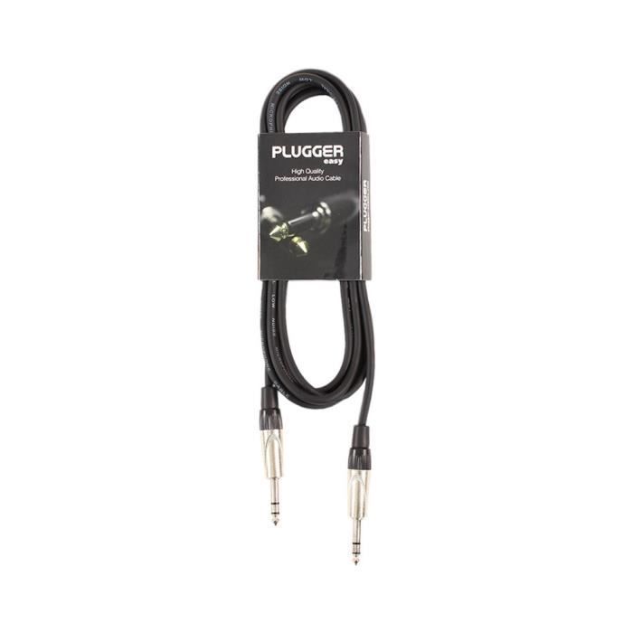 Plugger Câble Jack Mâle Stéréo - Jack Mâle Stéréo 3m Easy Câble Patch ...
