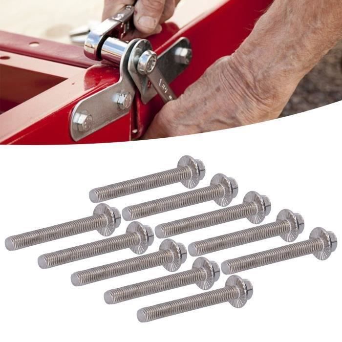 Kit De Vis Et Écrous Pour Camion Skateboard – 2 Axes M10x65mm Et M10x50mm – Acier Résistant, Tête Hexagonale – Accessoire De Remplacement