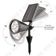 TD® Lot 3 Lampe Solaire Etanche 4 LED Sans Fil Fonctionnant à l'Energie solaire Lumière d'extérieur solaire pour-2