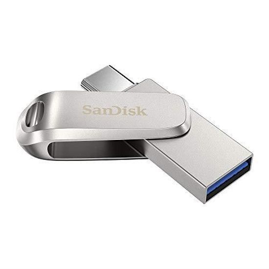 Clé USB Sandisk Ultra 64Go Dual Drive m3.0 Clé USB OTG Micro USB Double  connectique jusqu'à 150Mo/s pour appareils Mobiles or