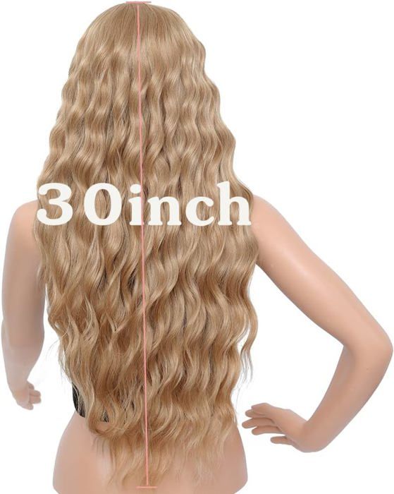 Perruque naturelle avec frange en cheveux couleur mélangée