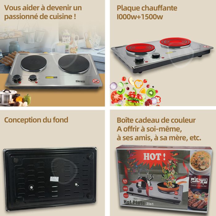 Réchaud électrique portable en céramique pour pique-nique
