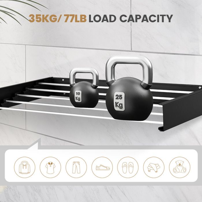 Corde à Linge Rétractable Lignes à Linge Intérieures Rétractables