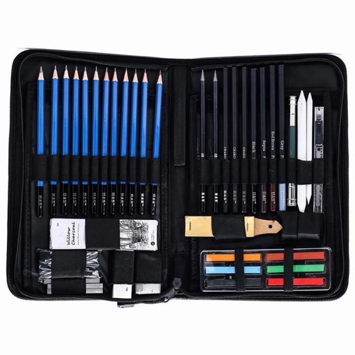 Kit professionnel de croquis Dessin Crayons (40pcs outil)- Outils Sketching  pour débutants Artiste Art Fournitures - Cdiscount Beaux-Arts et Loisirs  créatifs