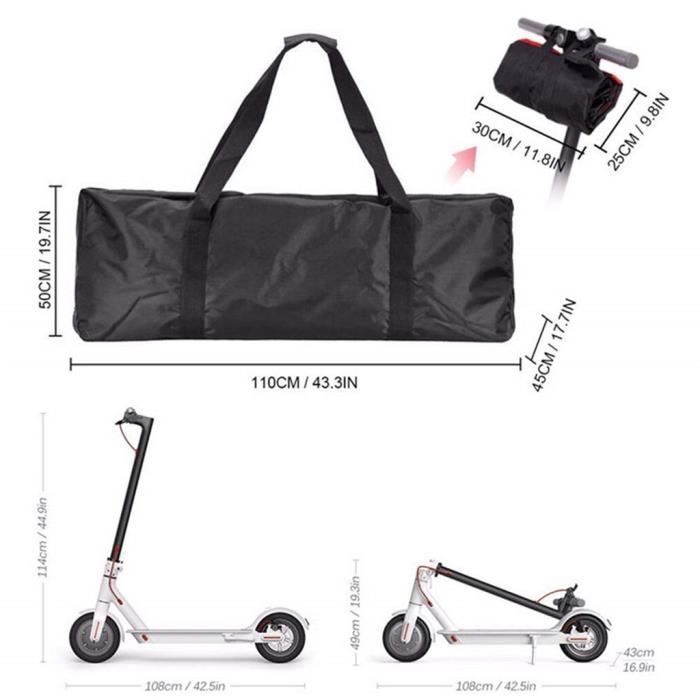 Sac Trotinette Electrique, Sacoche Trotinette Electrique, 1680D Oxford  Cloth, Bache De Protection AdaptÉE pour Xiaomi Pro 2, Xiaomi M365 Pro,  IntempÉRies, DÉChirures : : Sports et Loisirs