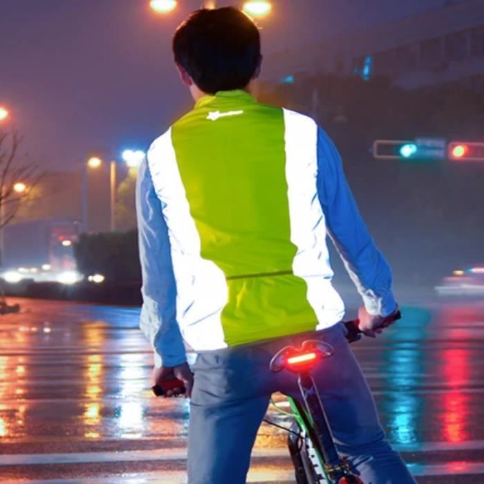 Gilet Clignotant Vélo Gilet Signalisation LED Réfléchissant 5 Mode avec USB  Rechargeable Télécommande(Gris) - Cdiscount Sport