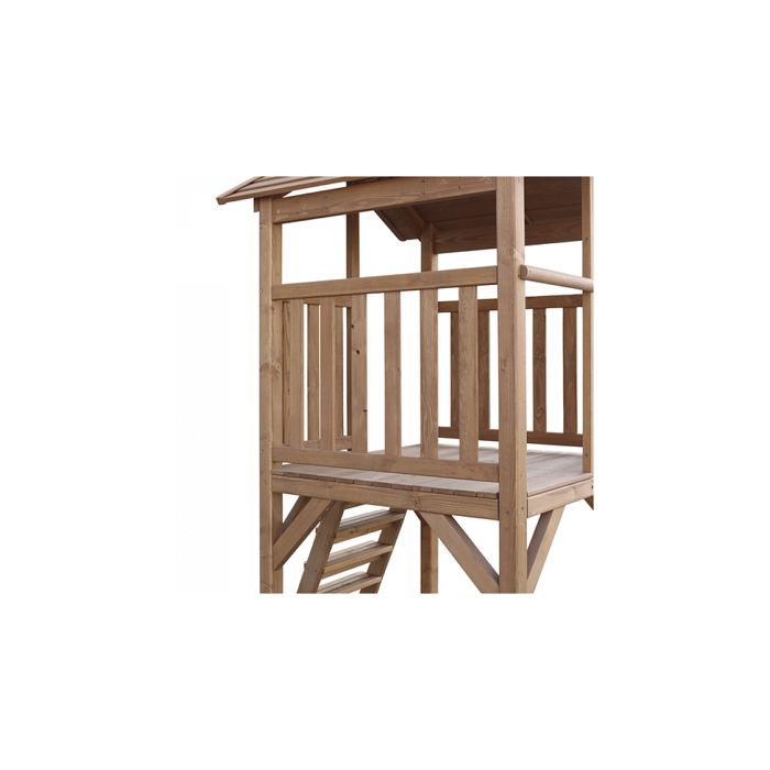 Aire De Jeux AXI Beach Tower – Tour Avec Toboggan, Balançoire Double Et Bac à Sable – Bois FSC, Pour Jardin, Dès 3 Ans
