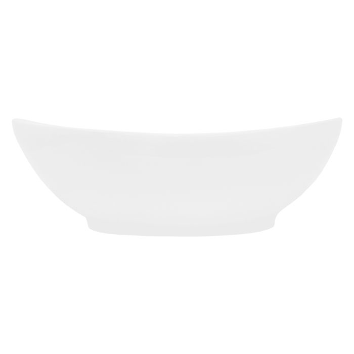 Lavabo à Poser Céramique Blanc ECD-Germany 590x390mm – Neuf Avec Bonde Chrome