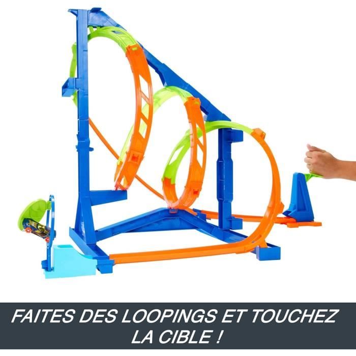 Hot Wheels Coffret Spirale Infernale avec 1 Voiture, 2 défis avec