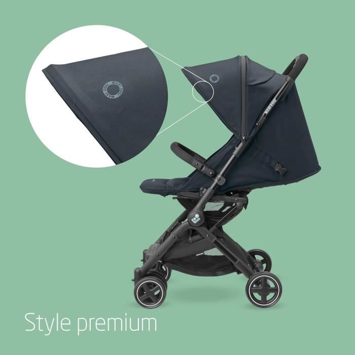 Poussette Canne - BEBE2LUXE - PIKO - Ultra Compacte - Cabine Avion - Noir -  Cdiscount Puériculture & Eveil bébé