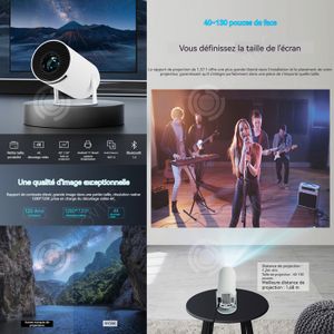 Mini Vidéoprojecteur Portable Pour Enfants - Miroir D'Écran Téléphone/Tablette - 1080P - 15 Lumens - 7