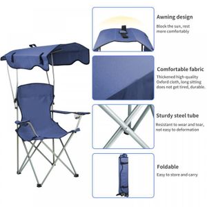 Chaise De Camping Pliante, Chaise De Camping Portable Surdimensionnée