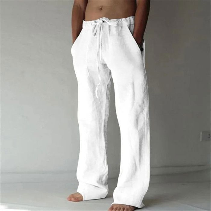 2023 Coton Lin Pantalon Hommes 2023 Nouvelle Grande Taille Hommes ...