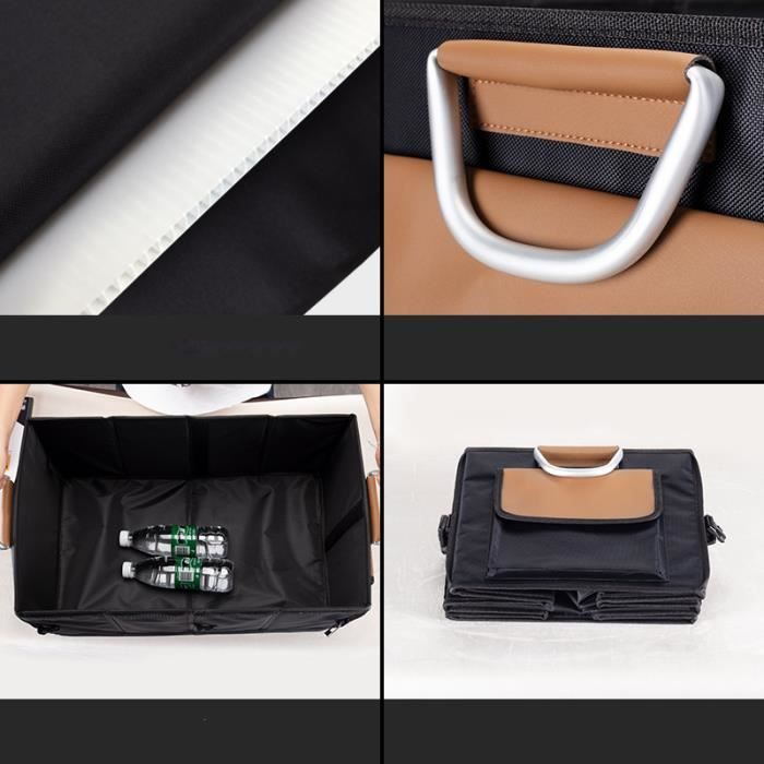 Lot De 2 Sacs De Rangement Pliables Pour Coffre De Voiture – Noir 30x29x17 Cm | Organisation Pratique Et Gain De Place