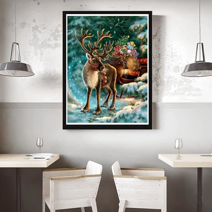 Kit De Peinture Diamant 5D Clochettes De Noël - 30x40 Cm, Complet Avec Outils, Décoration Murale DIY Pour Adultes