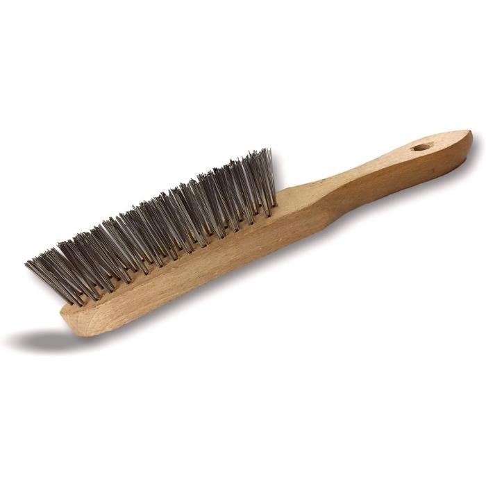 Lot de 3 brosses métalliques manche bois