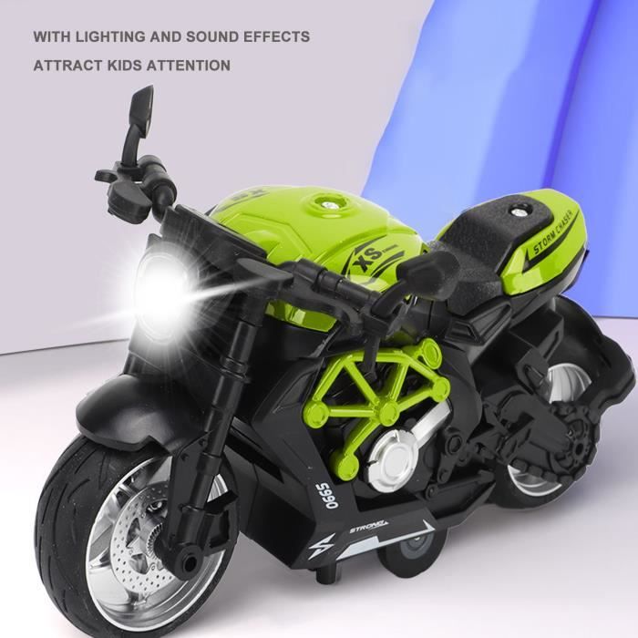 Modèle de moto de motocross en alliage simulé pour enfants, jouet