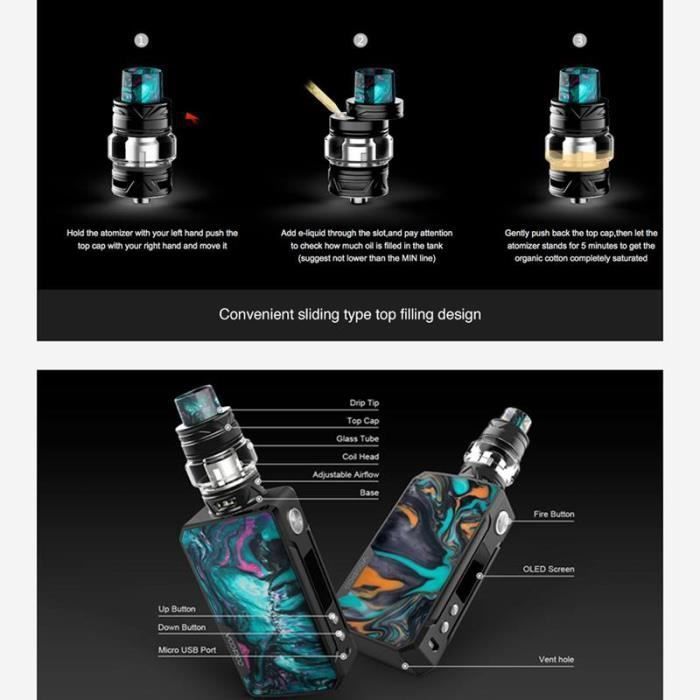VOOPOO Drag 2 Cigarette lectronique kit 177W TC Mod + 5ML Uforce T2  atomiseur + Sony 18650 Accus - Puzzle - Cdiscount Au quotidien