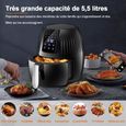 stanew new air fryer 5.5 litre 1400 watt home 8 great functions, no fumes, thermostat timer touch screen, comes with recipes-4
