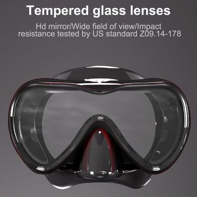 Masque Plongée Tuba Pliable Anti-Buée 3D - Lunettes Natation Apnée Silicone Souple Verre Trempé, Adulte Enfant
