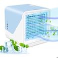 Climatiseur portable, petit rafraîchisseur d'air personnel, climatiseur 3 en 1, rafraîchisseur d'air évaporatif et humidifi