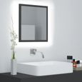 Miroir à LED de salle de bain - IKAYAA - Gris - Aggloméré - 40x8,5x37 cm-0
