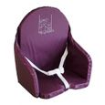 LOOPING Coussin Chaise Haute Bébé | PVC Imperméable, Sangles, Fabriqué en France | Cassis-0